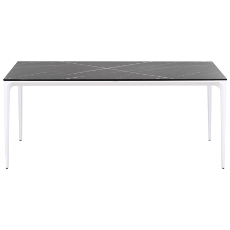 Outdoor dining table SOVARETO 180 cm 90 cm marble effect Marble black [4]