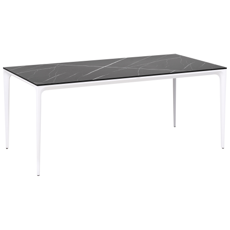Outdoor dining table SOVARETO 180 cm 90 cm marble effect Marble black [3]
