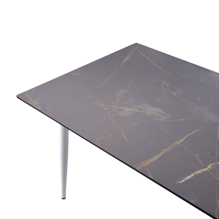 Outdoor dining table TOLENTINO 180 cm 90 cm marble effect Marble grey [4]
