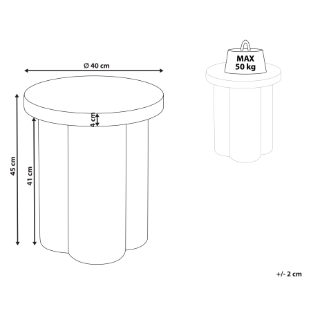 Masă laterală ADEL Alb [2]