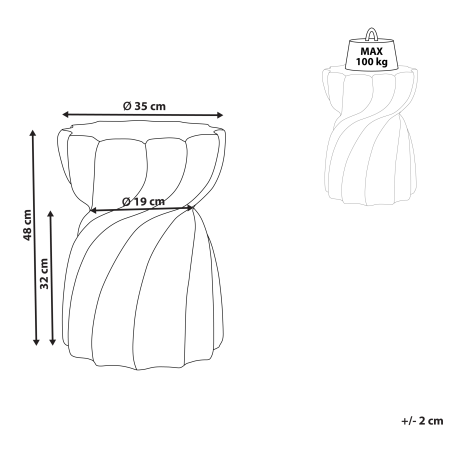 Masă laterală ALGUA Gri [2]