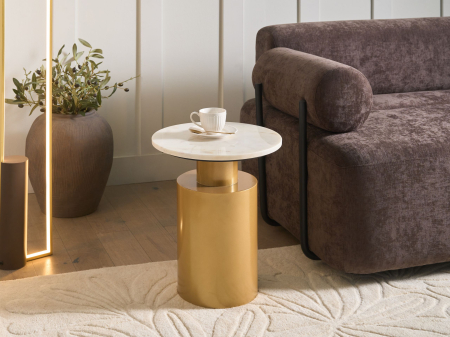 Mese - Masă laterală ARIAGA Metal Auriu