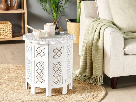 Masă laterală - Side table BADHI Mango Wood White