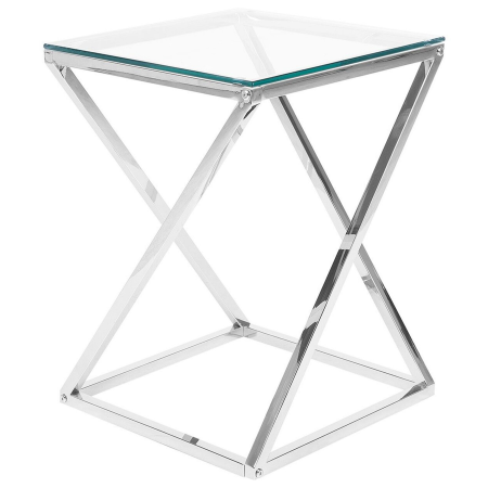 BEVERLY Side table Glass Silver [1]