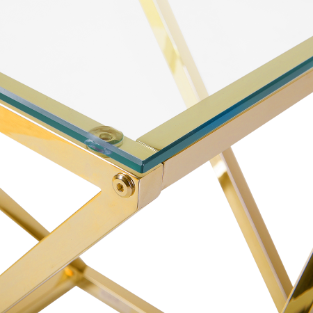 Masă laterală BEVERLY Sticlă Auriu [4]