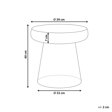 Side table CALDERA Glass Golden brown [2]