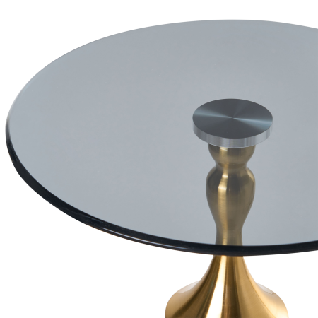 CARTER Side Table Tempered Glass Grey Marble [3]