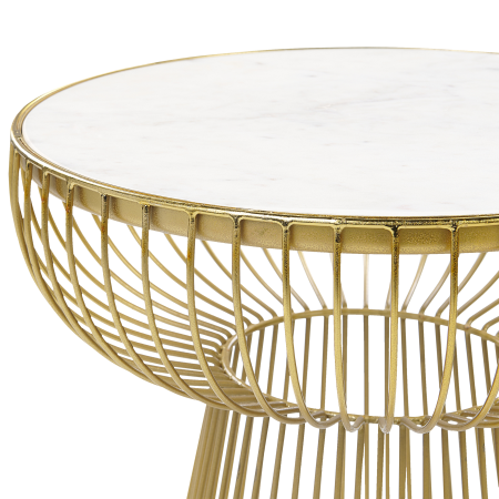 Masă laterală CHEYNES Marmură Auriu [3]