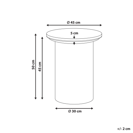 Masă laterală DORA Ceramică Negru [2]