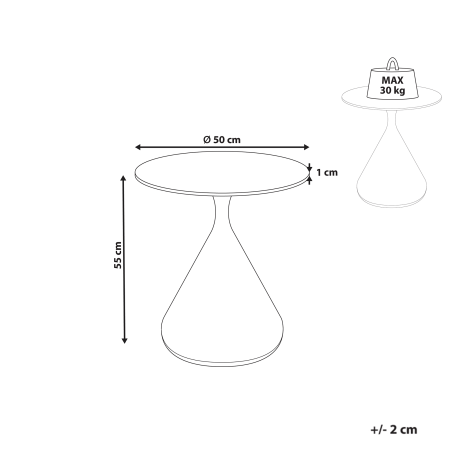 HAIWEE side table Ceramic Black/White [2]