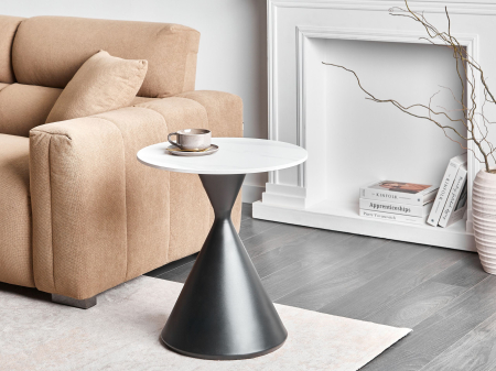 Mese - Masă laterală HAIWEE Ceramică Negru/Alb