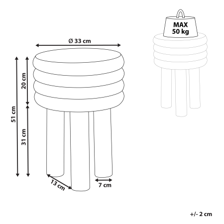 Masă laterală KIKIWA Metal Alb [2]