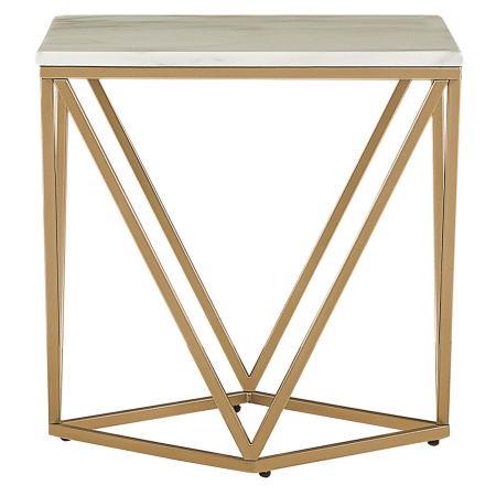 MALIBU Side Table Beige Marble [3]