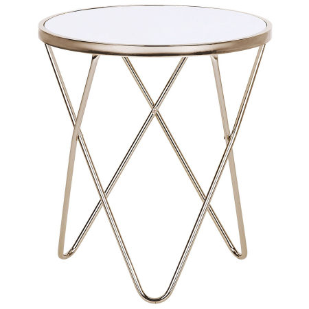 Masă laterală MERIDIAN Sticlă securizată Auriu [1]