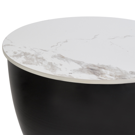 Side table NADINE Ceramic Black with storage [4]