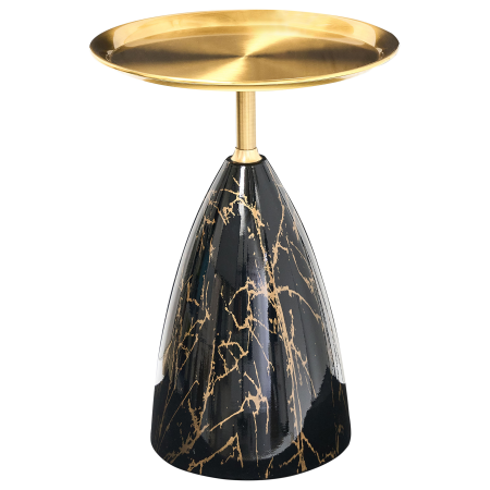 Masă laterală STORM Metal Marmură/Auriu [1]