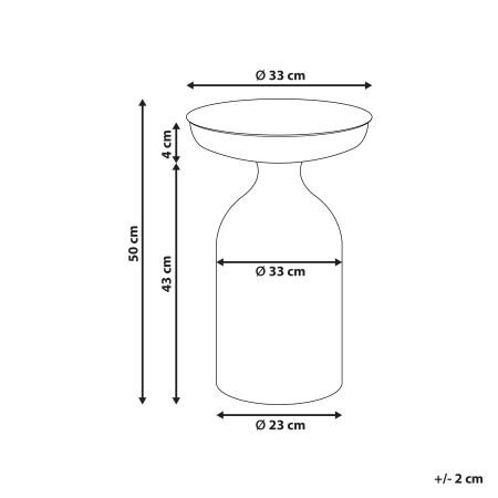 Masă laterală TENJO Metal Negru [2]