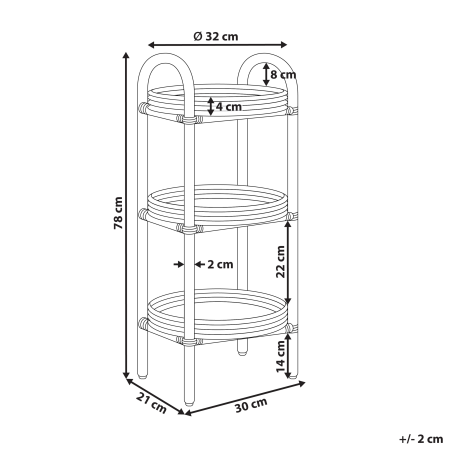 Masă laterală TROOLIE Ratan Natural [2]