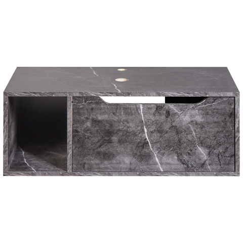 Mască pentru lavoar de perete CASCAVEL 80 cm Negru marmură [4]