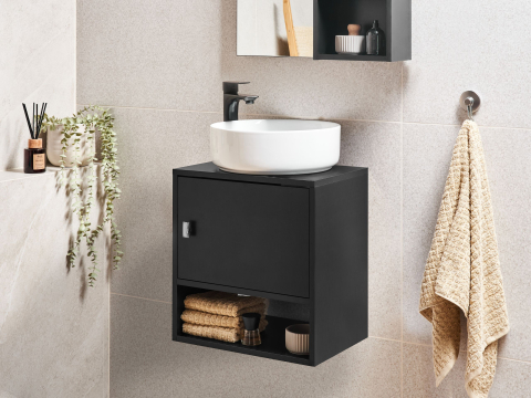 Lavoare - LIMERIA wall-mounted washbasin cover 45 cm Black