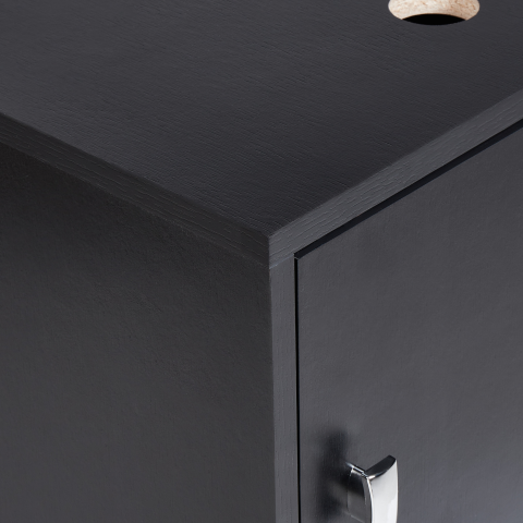 Mască pentru lavoar de perete LIMERIA 45 cm Negru [6]