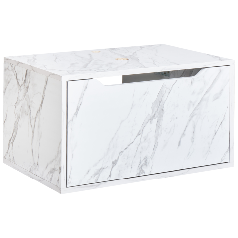 Wall-mounted washbasin cover PETROLINA 60 cm White marble [1]