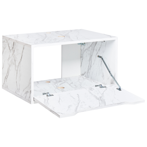 Wall-mounted washbasin cover PETROLINA 60 cm White marble [3]