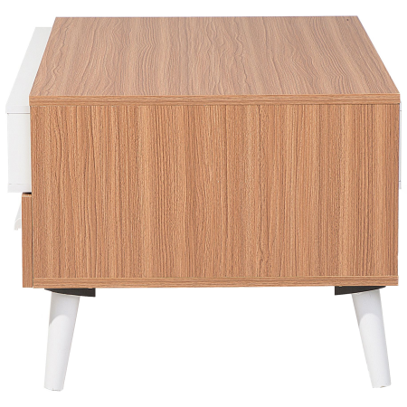 Măsuță de cafea ALLOA Maro deschis/Alb cu depozitare [4]