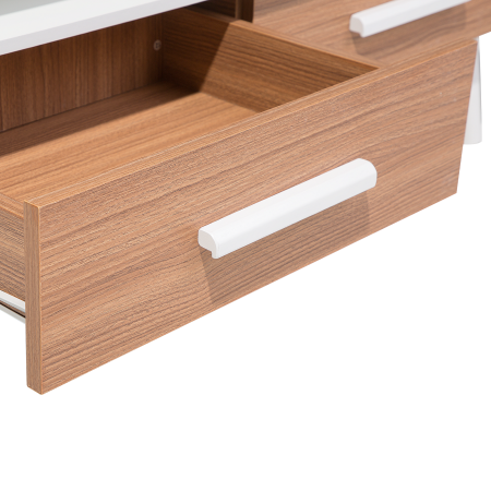 Măsuță de cafea ALLOA Maro deschis/Alb cu depozitare [6]