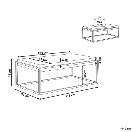 Măsuță de cafea ALTOS Efect de beton [2]