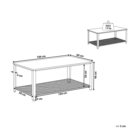 Măsuță de cafea ASTON Maro/Negru [2]
