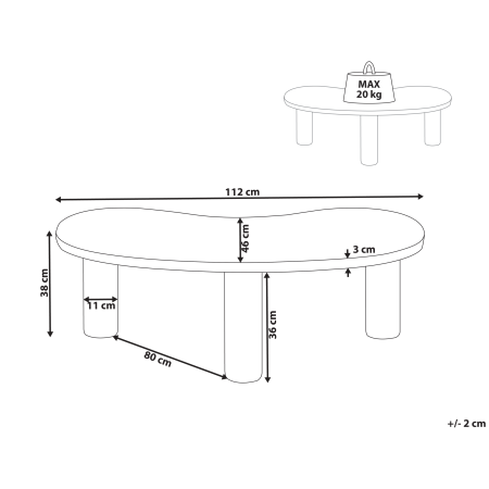 Coffee table AUBURN White [2]