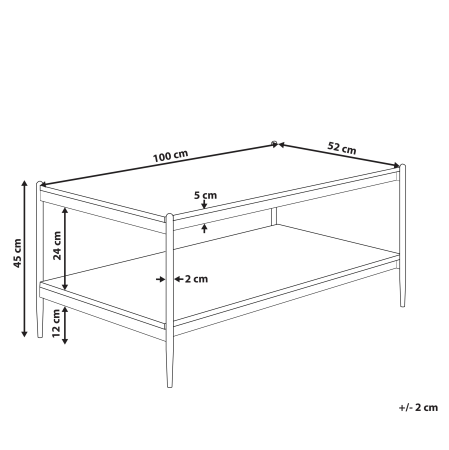 Măsuță de cafea AVOCA Maro închis [2]