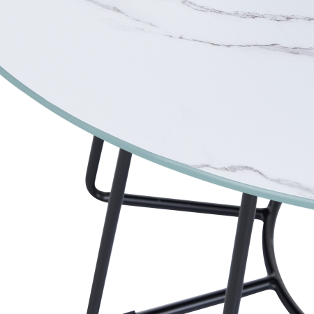 Coffee table BERNIE Tempered glass White marble [3]