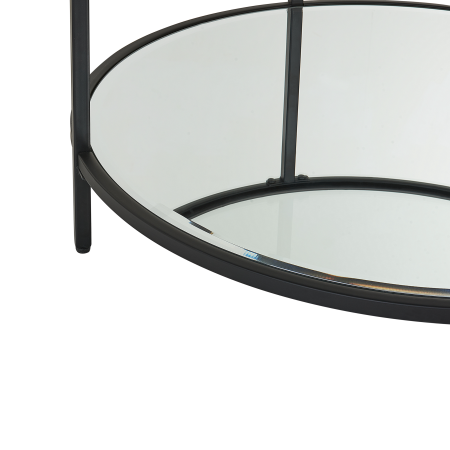Coffee table BIRNEY Tempered glass Black [5]