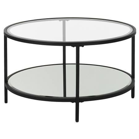Coffee table BIRNEY Tempered glass Black [3]