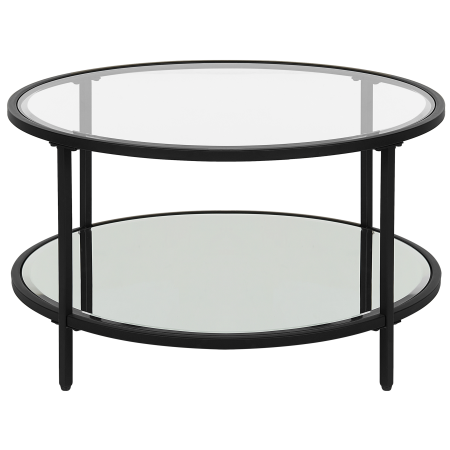 Coffee table BIRNEY Tempered glass Black [1]