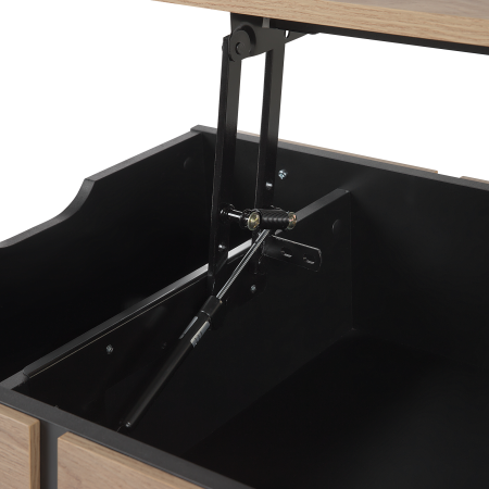 BLACKPOOL coffee table Brown/Black with storage [5]