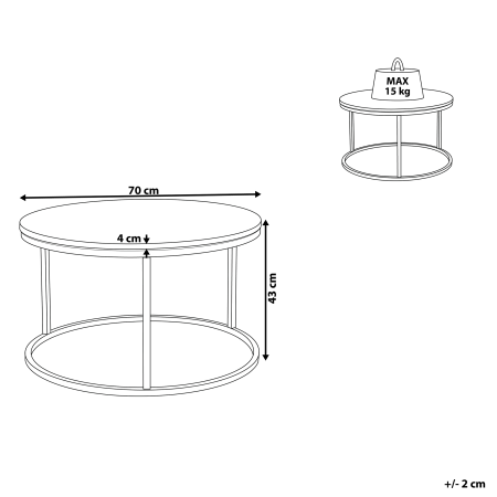 CORAL Coffee Table Marble/Gold [2]