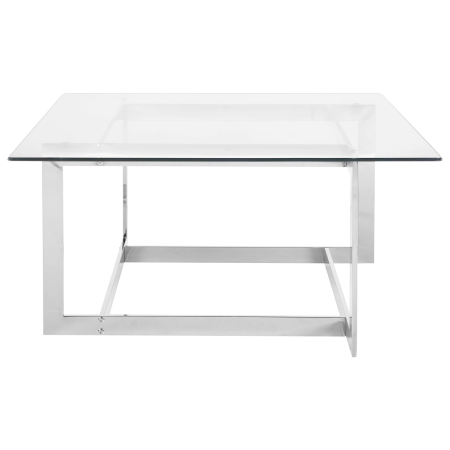 Coffee table CRYSTAL Tempered glass Silver [3]