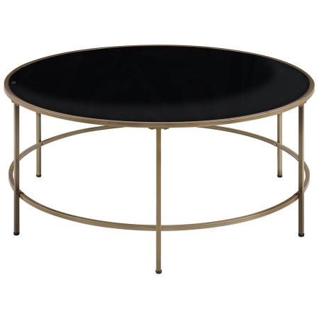 Coffee table FLORENCE Glass Black/Gold [1]