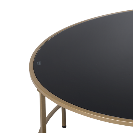 Coffee table FLORENCE Glass Black/Gold [3]