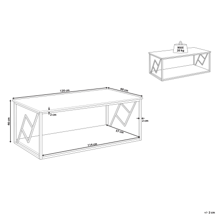 Coffee table FORRES Brown/Black [2]