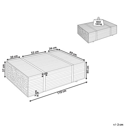 Măsuță de cafea GANDER Lemn de tec Maro [2]