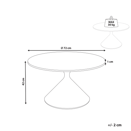 HAIWEE coffee table Ceramic Black/White [2]
