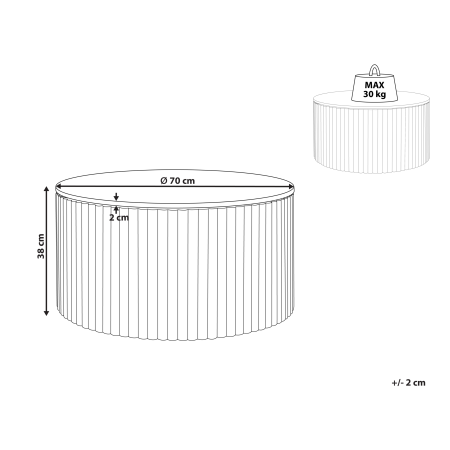 Coffee table KIRKWOOD Mango wood Light brown with storage [2]