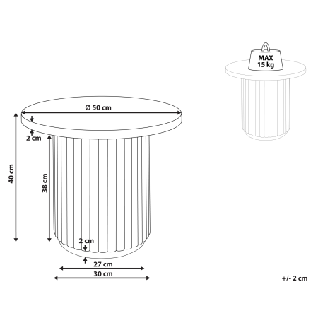 Măsuță de cafea LEMONT Lemn de mango Negru [2]