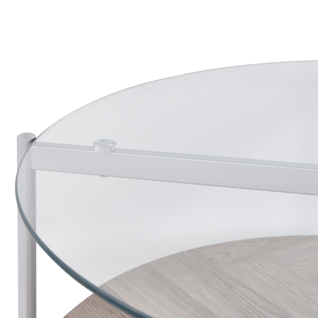 Măsuță de cafea LOVELL Sticlă securizată Argintiu [3]