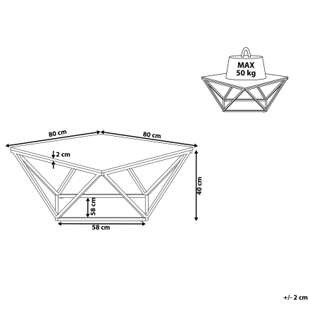 Coffee table MALIBU White marble [2]