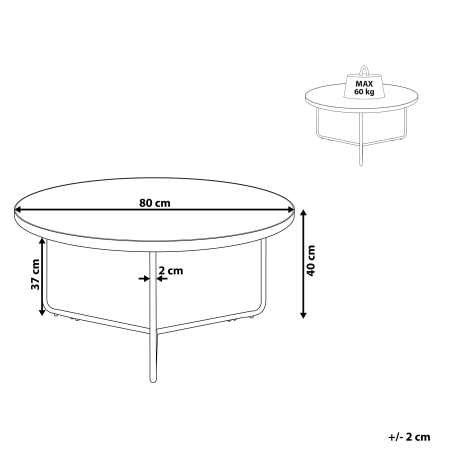 MELODY coffee table Light brown [2]